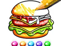 Coloring Book Hamburger