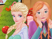 العاب فروزن تلبيس ومكياج وقص شعر وتنظيف البشرة Frozen Sisters Christmas Day