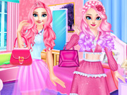الأميرة الوردية لعبة تلبيس ومكياج بلون واحد Princess Pink Of Life