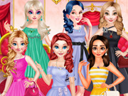 تلبيس البنات الخمسة والمكياج Princesses Different Color Skirt Tryout