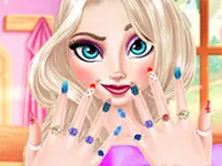 Queen Elsa Glaring Manicure